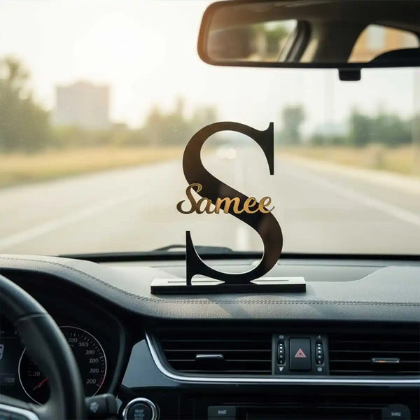 Personalized 3D Name Cutout Car Dashboard