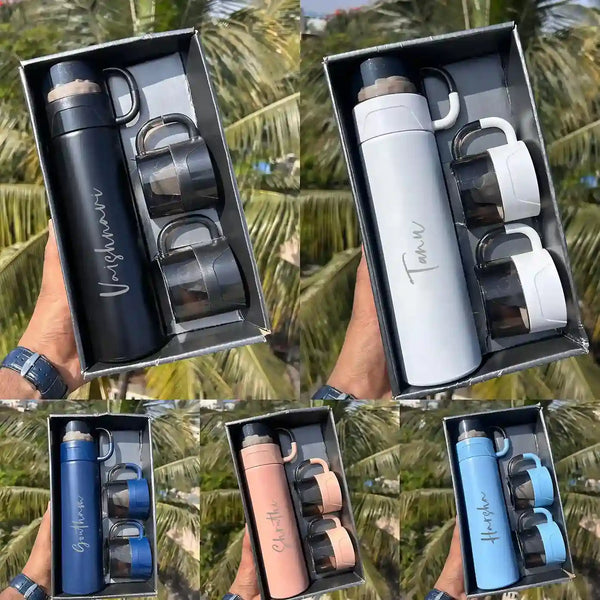 Personalized Alexa Flask Cup Gift Set