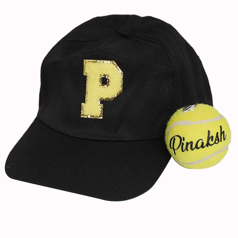 Personalized Alphabet Cap/Hat with Tennis Ball Combo for Kids