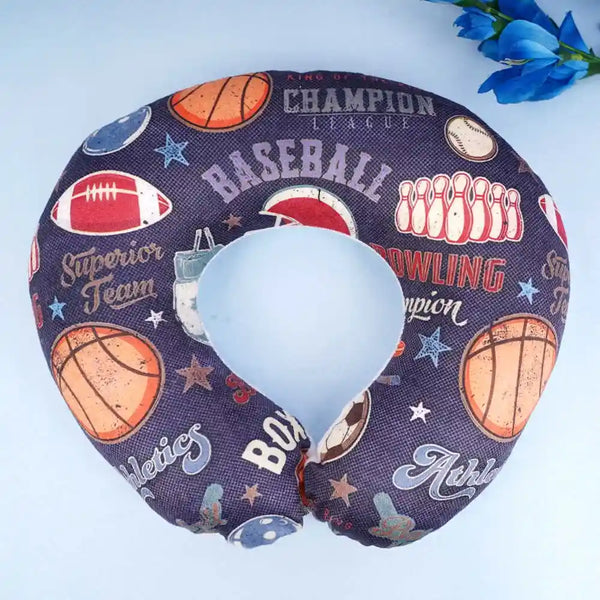 Personalized Basketball Printed Neck Pillow for Kids