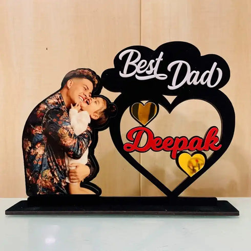 Personalized Best Dad Fathers Day Photo Frame