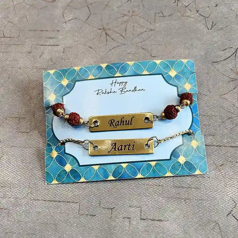 Personalized Bhaiya Bhabhi Rakhi Combo