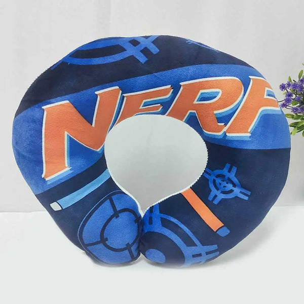 Personalized Blue Printed Neck Pillow for Kids