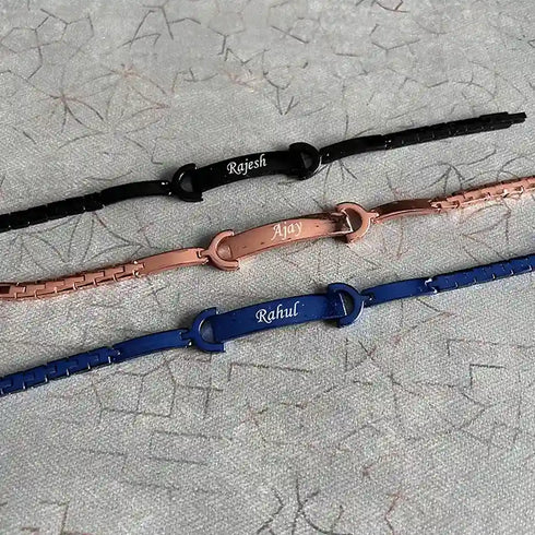 Personalized Brass Rakhi Bracelet