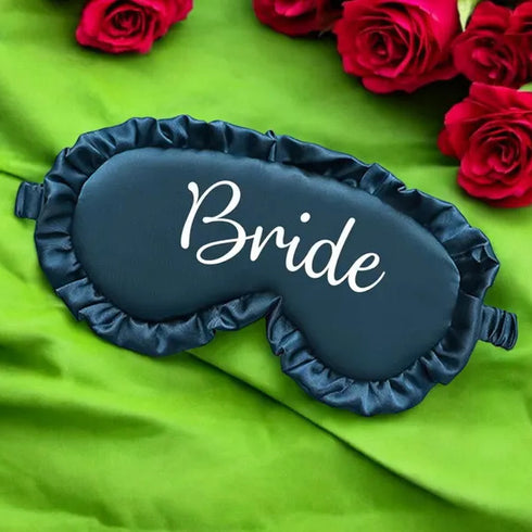 Personalized Bride Printed Satin Eye Mask