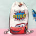 Personalized Car Printed Drawstring Bag with Keychain Combo for Kids