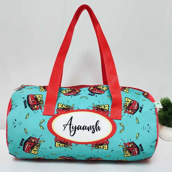 Personalised Car Printed Kids Swimming Duffle Bag