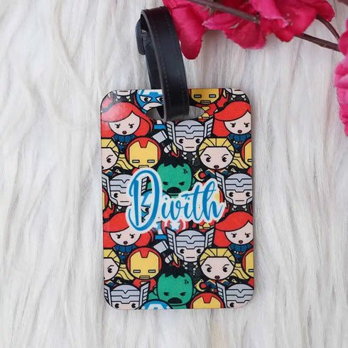 Personalized Cartoon Printed Luggage Tag for Kids