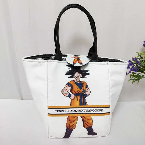 Personalized Cartoon Printed Lunch Bag With Handle for Kids