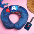 Personalized Cartoon Printed Neck Pillow with Luggage Tag Combo for Kids