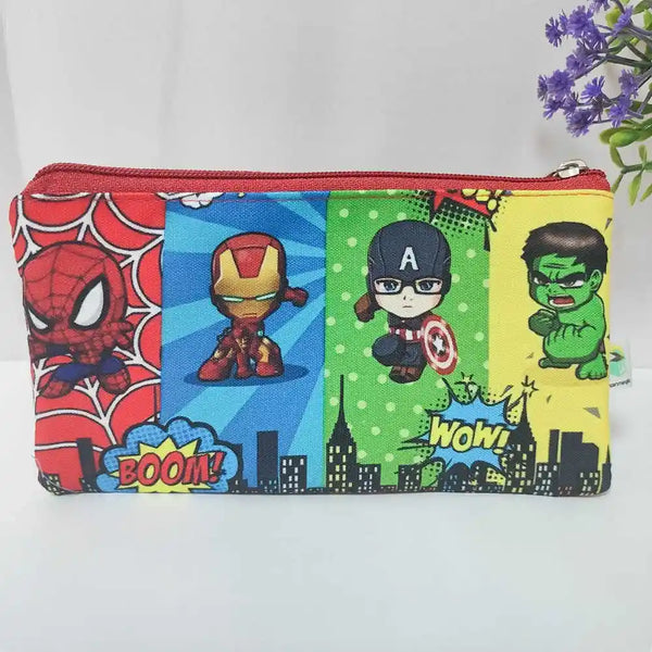 Personalized Cartoon Printed Pencil Pouch for Kids