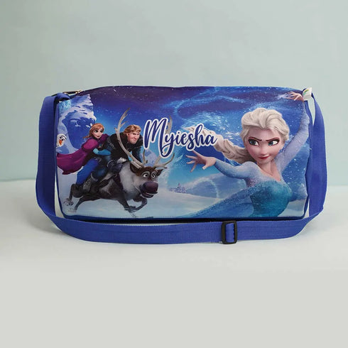 Personalized Cartoon Printed Sling Duffle Bag for Kids