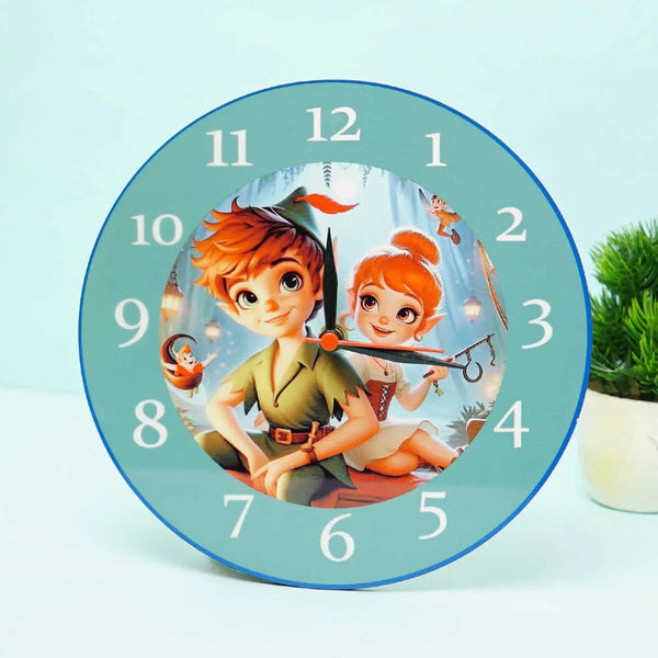 Personalized Cartoon Wall Clock for Kids