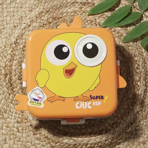 Personalized Chicken Steel Compartment Lunch Box for Kids