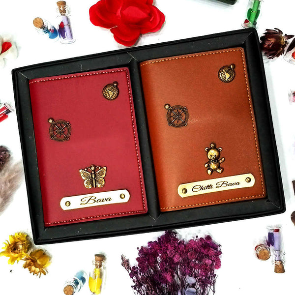 Personalized Couple Passport Covers - Uncommongifts.in