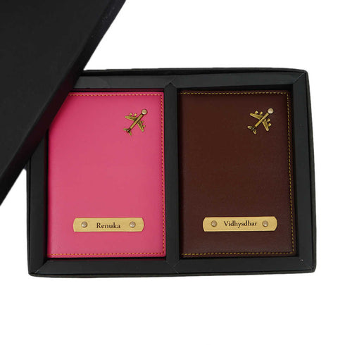 Personalized Couple Passport Covers - Uncommongifts.in