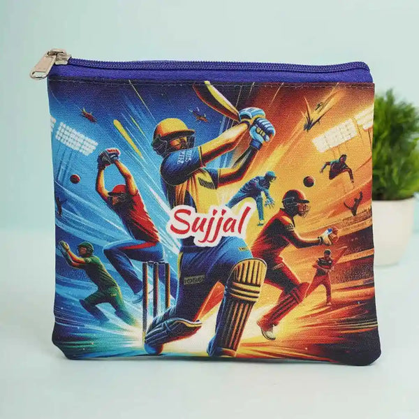 Personalized Cricket Printed Kids Wet Pouch