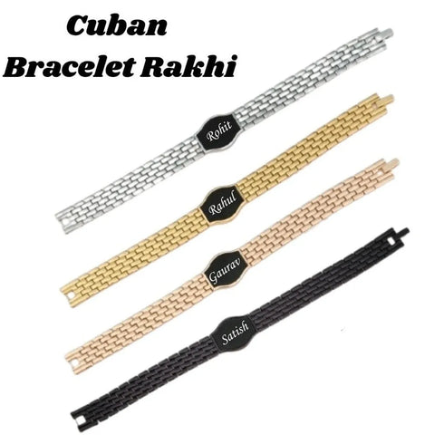 Personalized Cuban Bracelet Rakhi