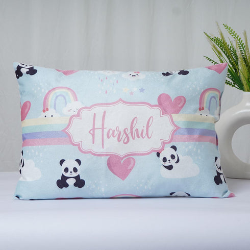 Personalized Cute Panda Printed Pillow - Uncommongifts.in