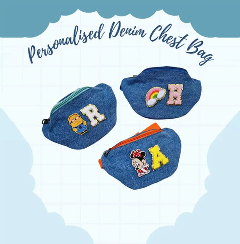 Personalized Denim Chest Bag for Kids