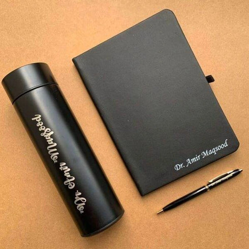 Personalized Diary with Pen & Flask Set Corporate Gifts