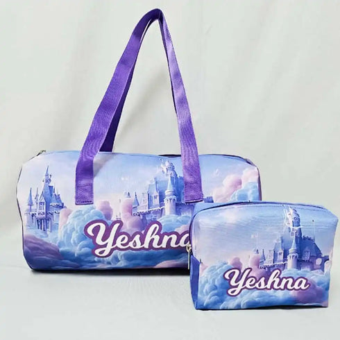 Personalized Duffle Bag with Box Pouch Combo for Kids
