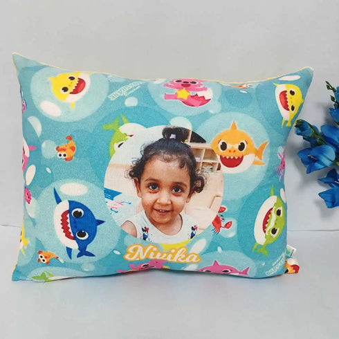 Personalized Fish Printed Kids Photo Pillow