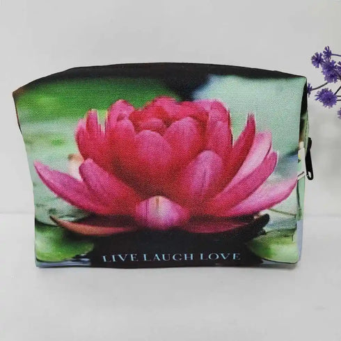 Personalized Floral Printed Box Pouch
