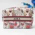 Personalized Floral Printed Box Pouch for Women