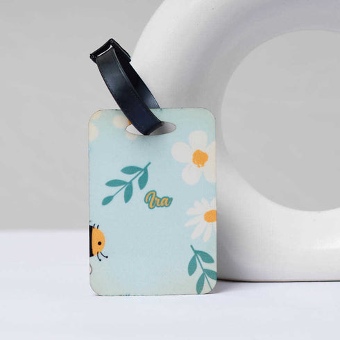 Personalized Floral Printed Kids Luggage Tag