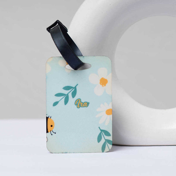 Personalized Floral Printed Kids Luggage Tag