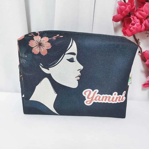 Personalized Floral Printed Women Box Pouch