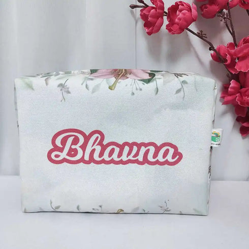 Personalized Floral Printed Women Box Pouch