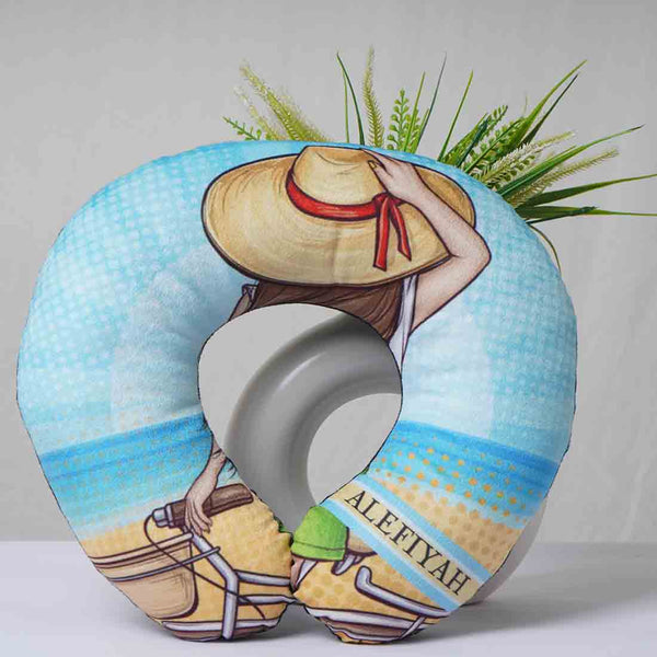 Personalized Girl Printed Neck Pillow