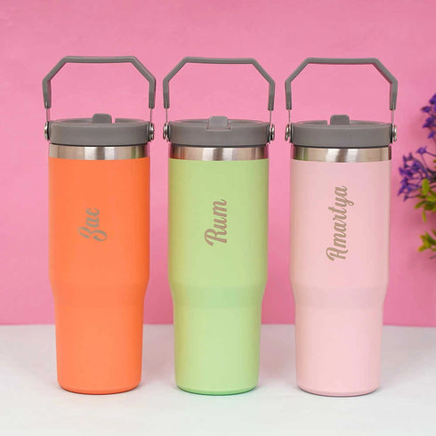 Personalized Handle Tumbler For Travel