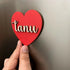 Personalized Heart Name Wooden Fridge Magnet