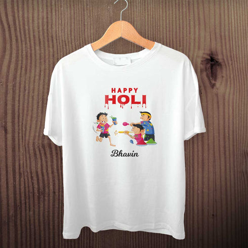 Personalized Holi Tee to Brighten Your Day - Uncommongifts.in