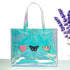 Personalized Holographic Travel Kids Tote Bag with Patch