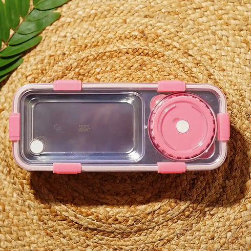 Personalized Individual Seal Lunch Box for Kids - Pink