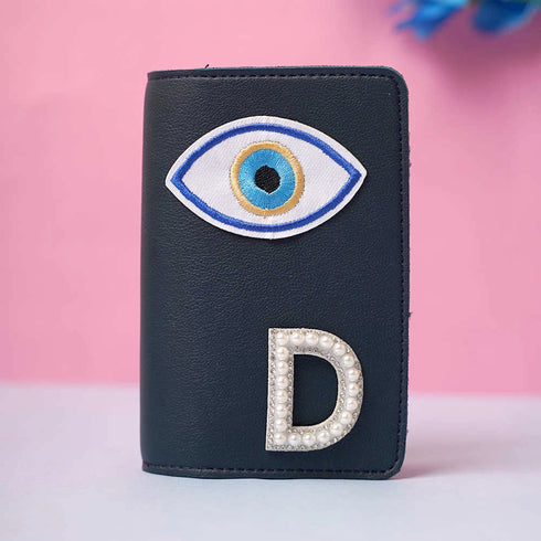 Personalized Initial Passport Cover with Patch - Peach