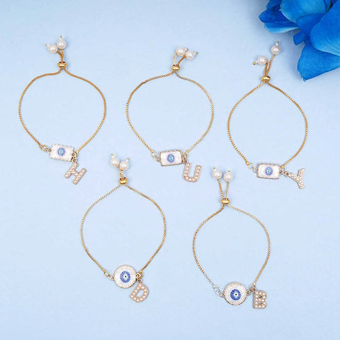 Personalized Initial Rakhi Bracelet