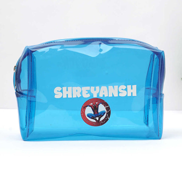 Personalized Jelly Travel Box Pouch for Kids - Blue