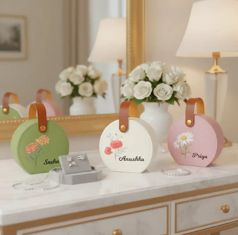 Personalized Jewelry Organizer Travel Storage Case For Women