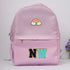 Personalized Kids Backpack with Patch and Initial Letter - Purple
