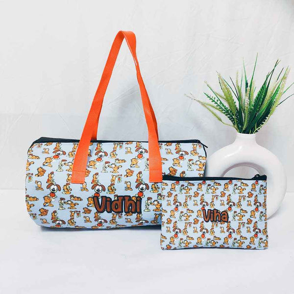 Personalized Kids Duffle Bag & Pouch Gift Combo