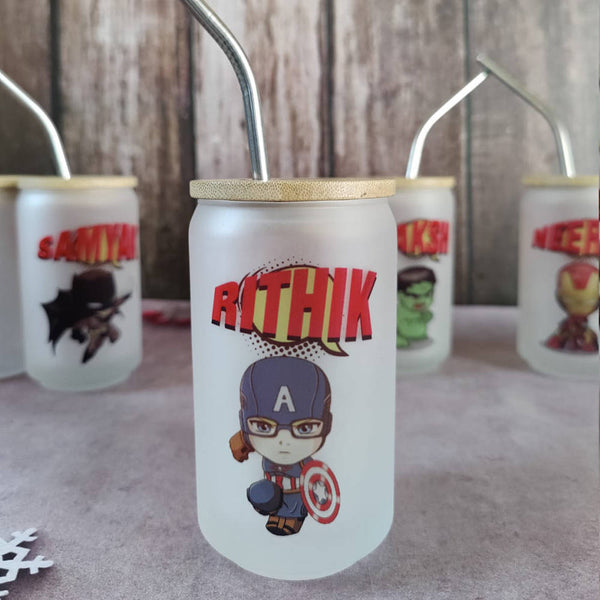 Personalized Kids Glass Straw Tumbler