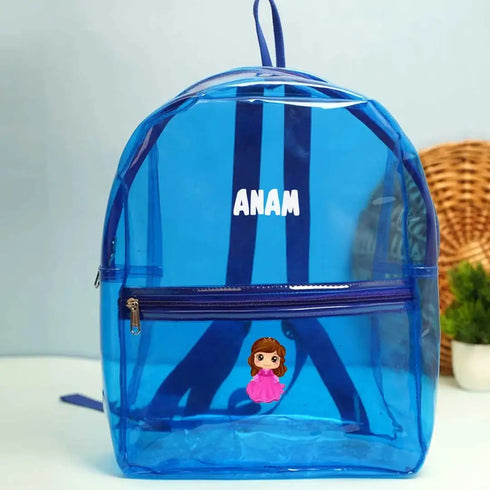 Personalized Kids Jelly Backpack - Blue