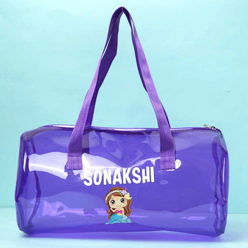 Personalized Kids Jelly Duffle Bag - Purple