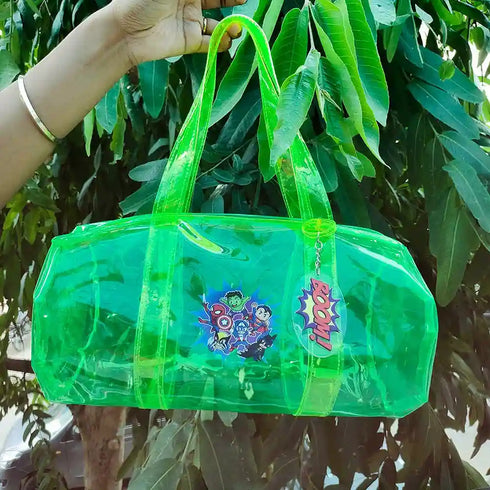 Personalized Kids Jelly Duffle Bag with Keychain