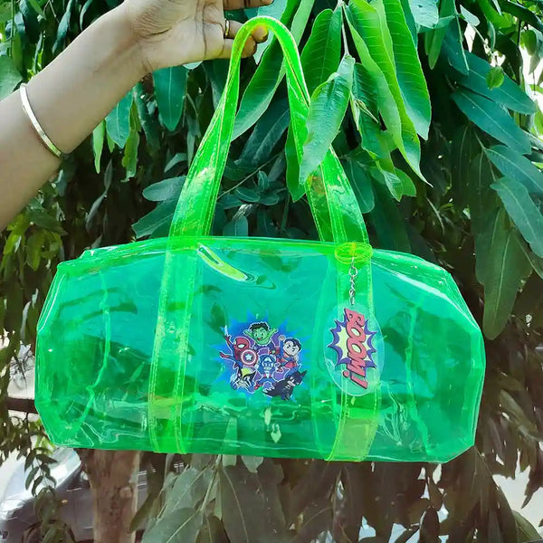 Personalized Kids Jelly Duffle Bag with Keychain